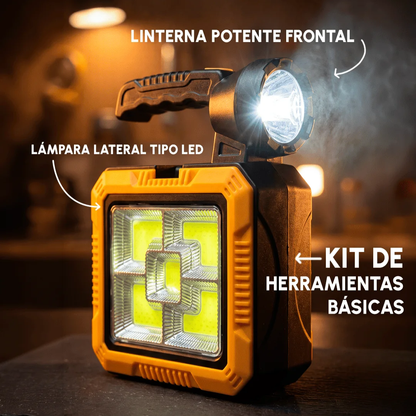 LumiTool Solar™ - Linterna Led Solar con Kit de Herramientas