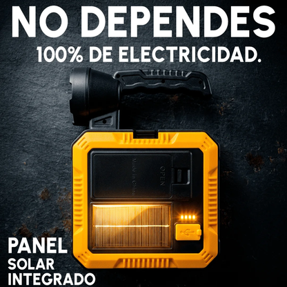 LumiTool Solar™ - Linterna Led Solar con Kit de Herramientas