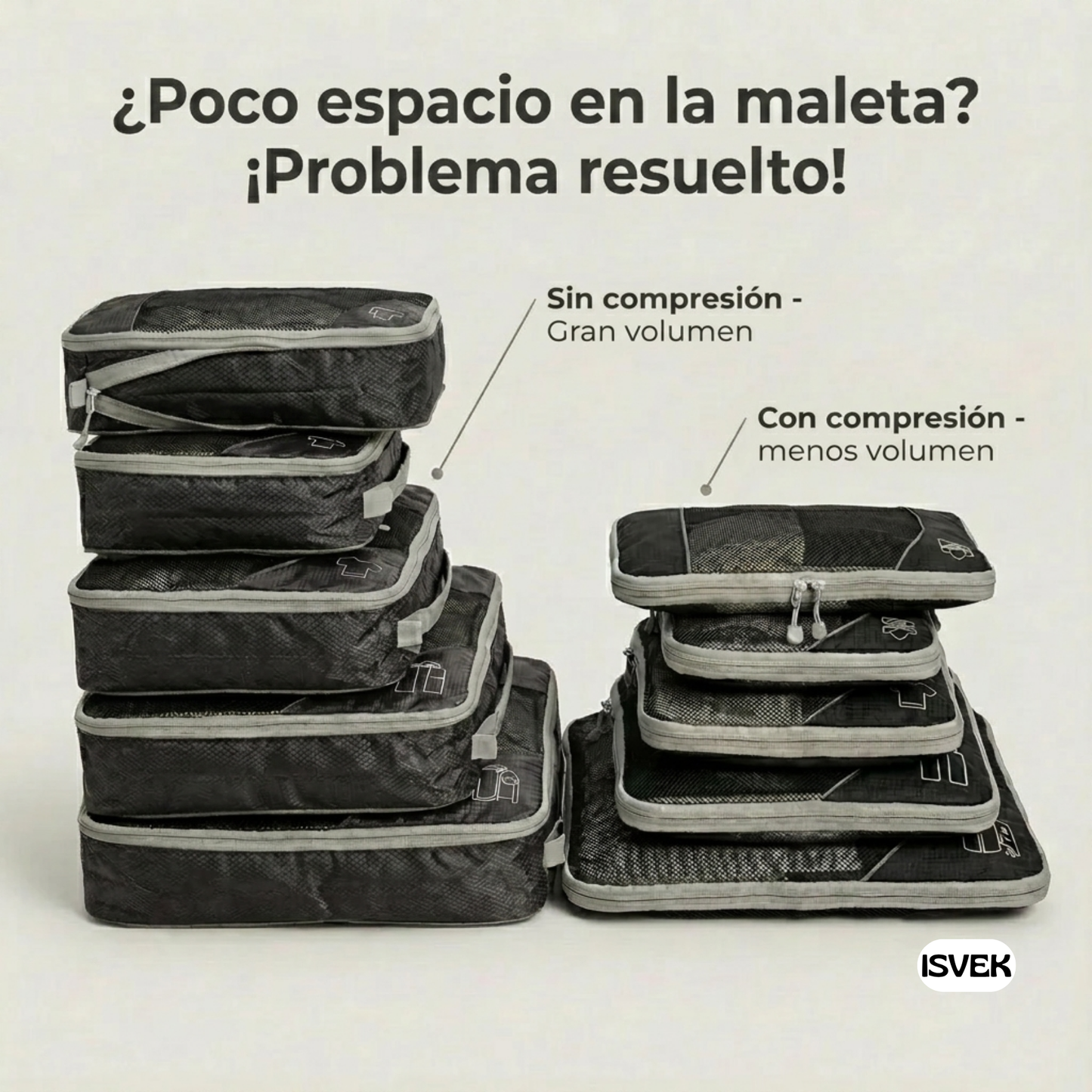 Set de Bolsas Organizadoras de Compresión Relivox™