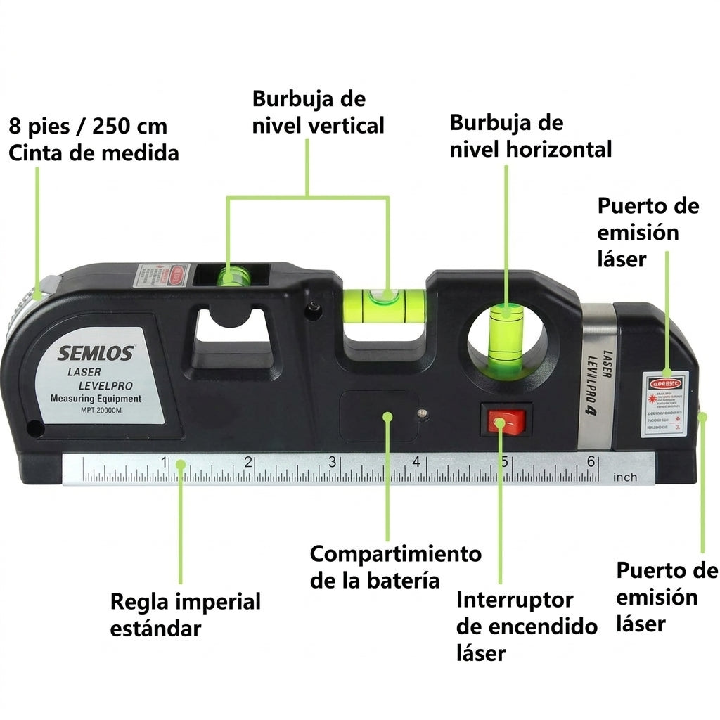 Alineo® - Nivelador Láser 4 en 1