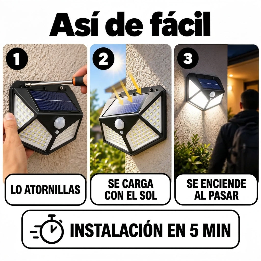 SolarGuard Pro - Luz Solar con Sensor